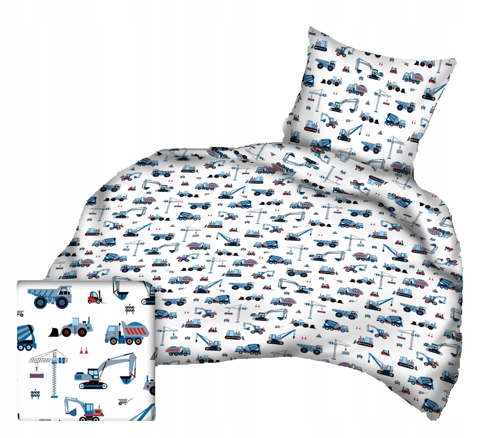 

Pościel bawełniana 100x135 40x60 traktory 404blu