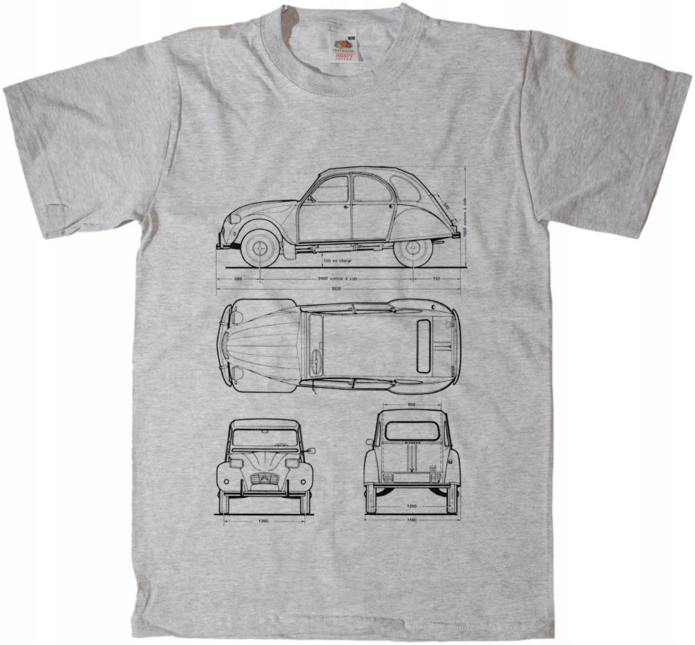 

Citroen 2CV koszulka z nadrukiem T-shirt