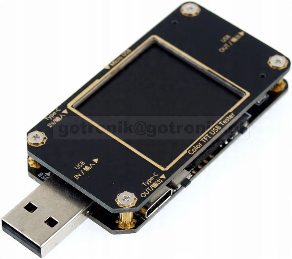 

Miernik napięcia i prądu portu Usb typC A3_BTE-594