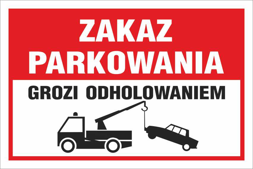 

Tabliczka Zakaz Parkowania 20x30 Pcv 5mm