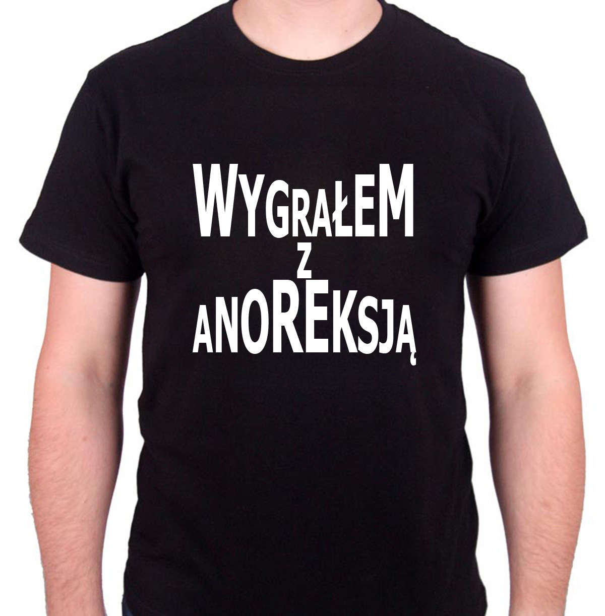 KOSZULKA premium WYGRAŁEM Z ANOREKSJĄ t-shirt