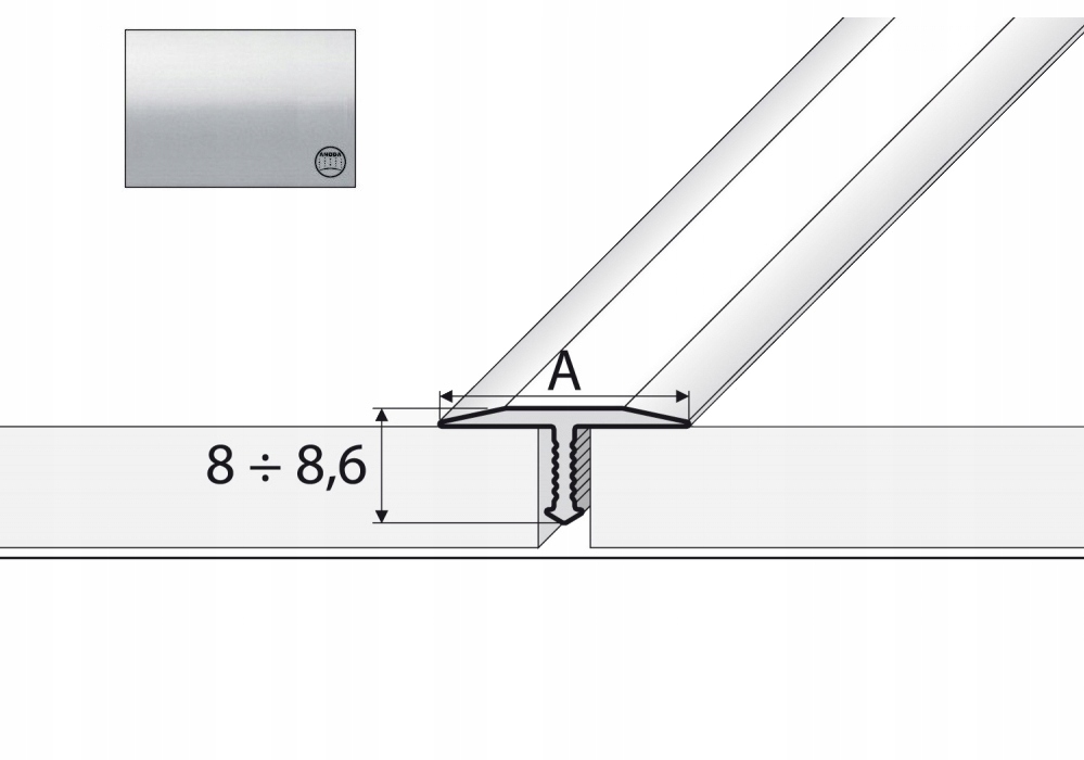 

A56 Profil fugowy 26mm Srebro 200cm