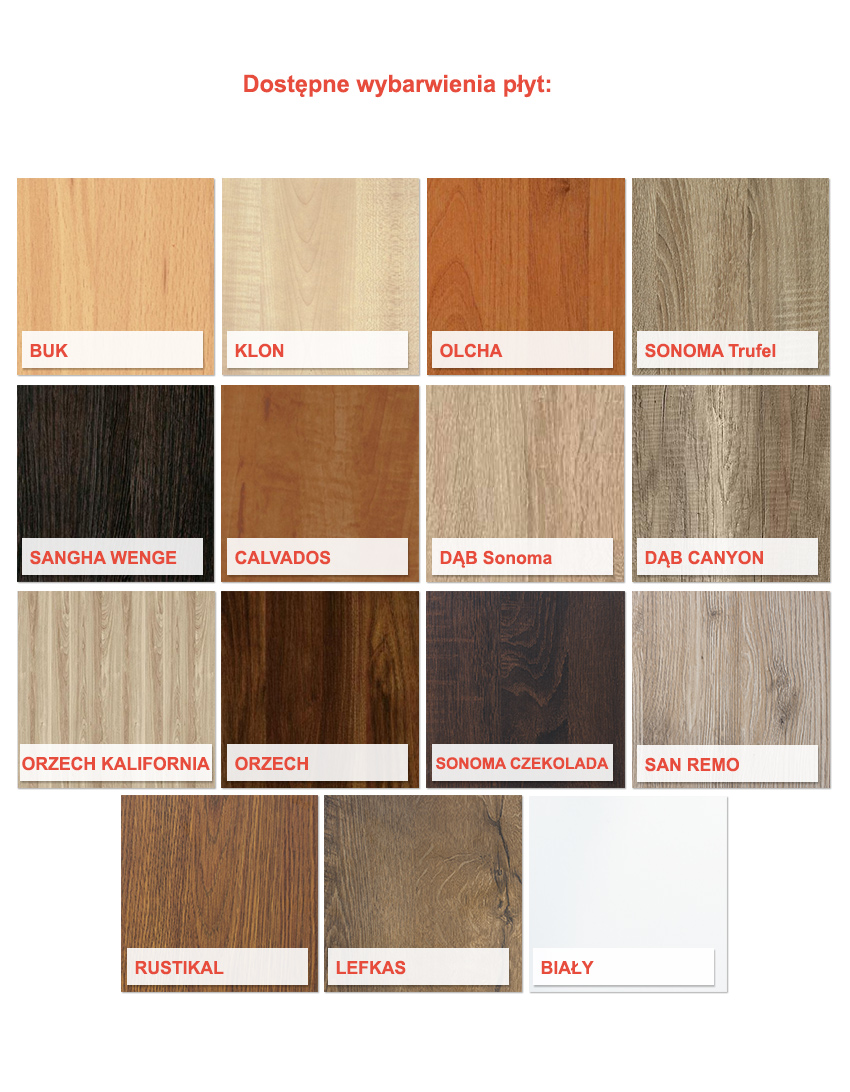 komoda dwa kolory sonoma biała szuflady NA WYMIAR Szerokość mebla 95 cm