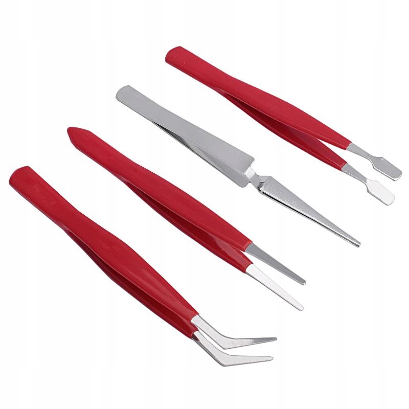 

Pęsety techniczne 4częś 11-12cm uchwyt Pvc pęseta