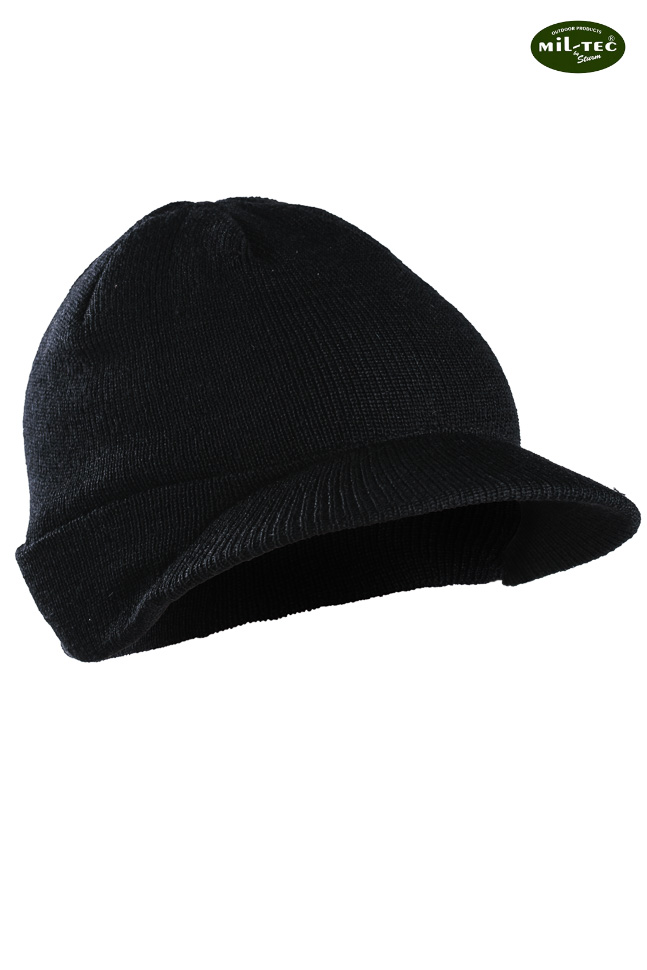 Ciepła CZAPKA Zimowa US JEEP Akryl - Black CZARNA Rozmiar uniwersalny