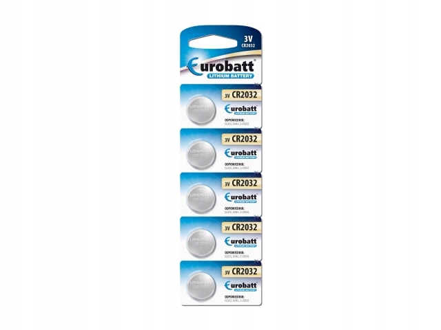 

Bateria Lithium CR2032 Eurobatt 5 Szt