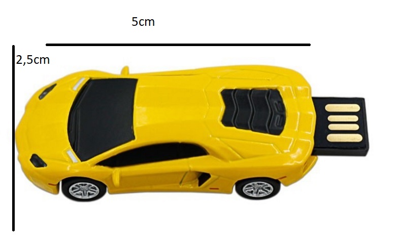 PENDRIVE USB 64 GB LAMBO SAMOCHÓD ŻÓŁTY AUTO CAR Marka inna
