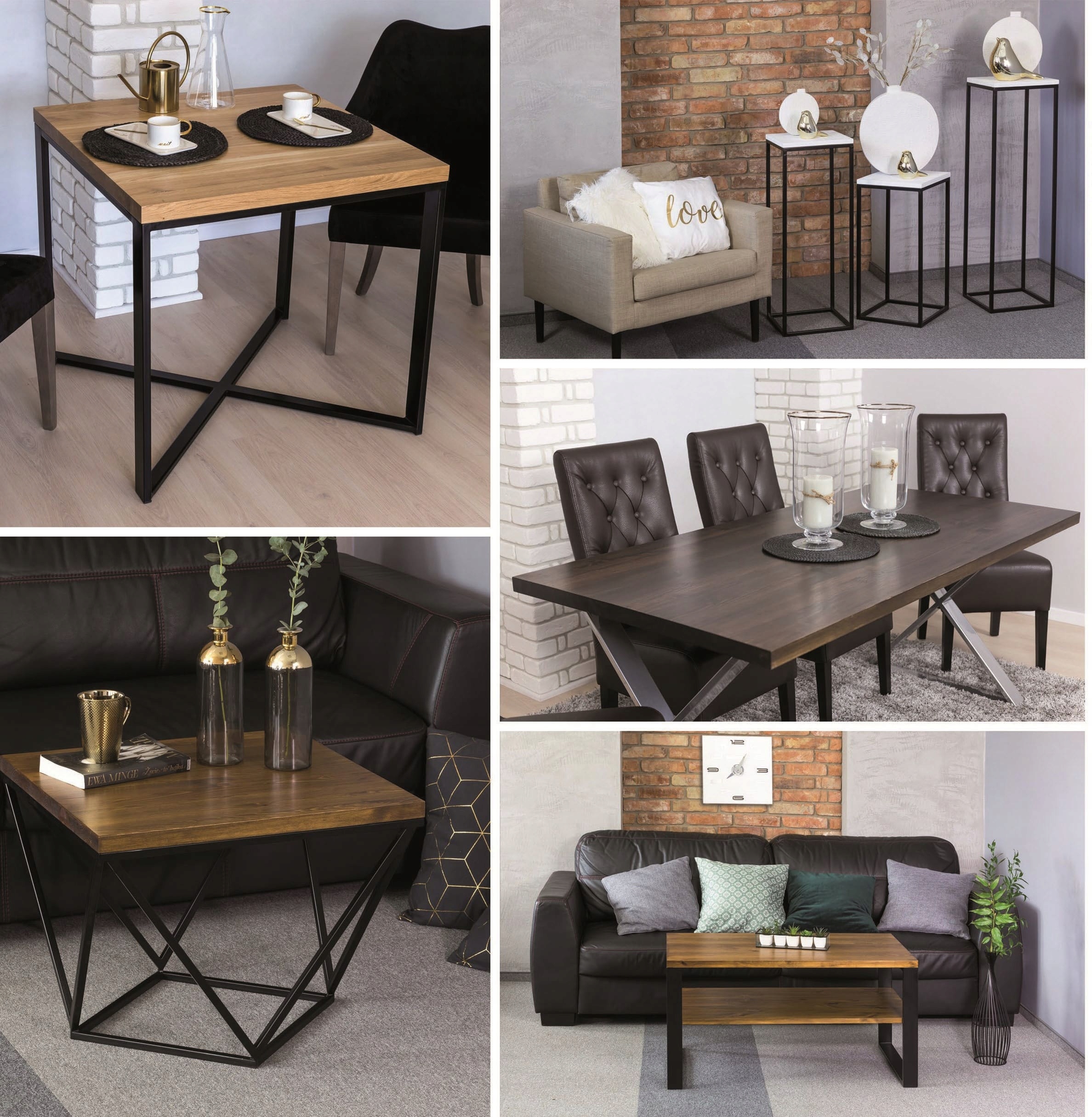 REGAŁ DREWNIANY LOFTOWY METAL INDUSTRIAL Głębokość mebla 40 cm