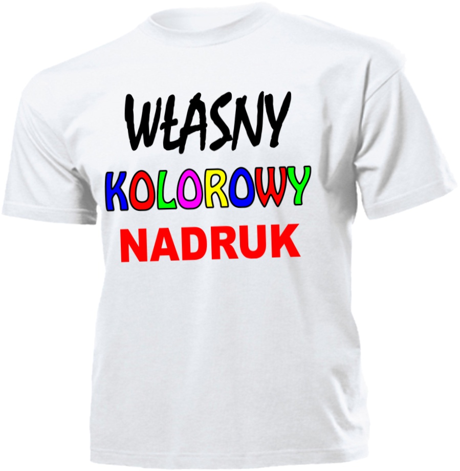 Koszulka z własnym nadrukiem napis foto Męska L