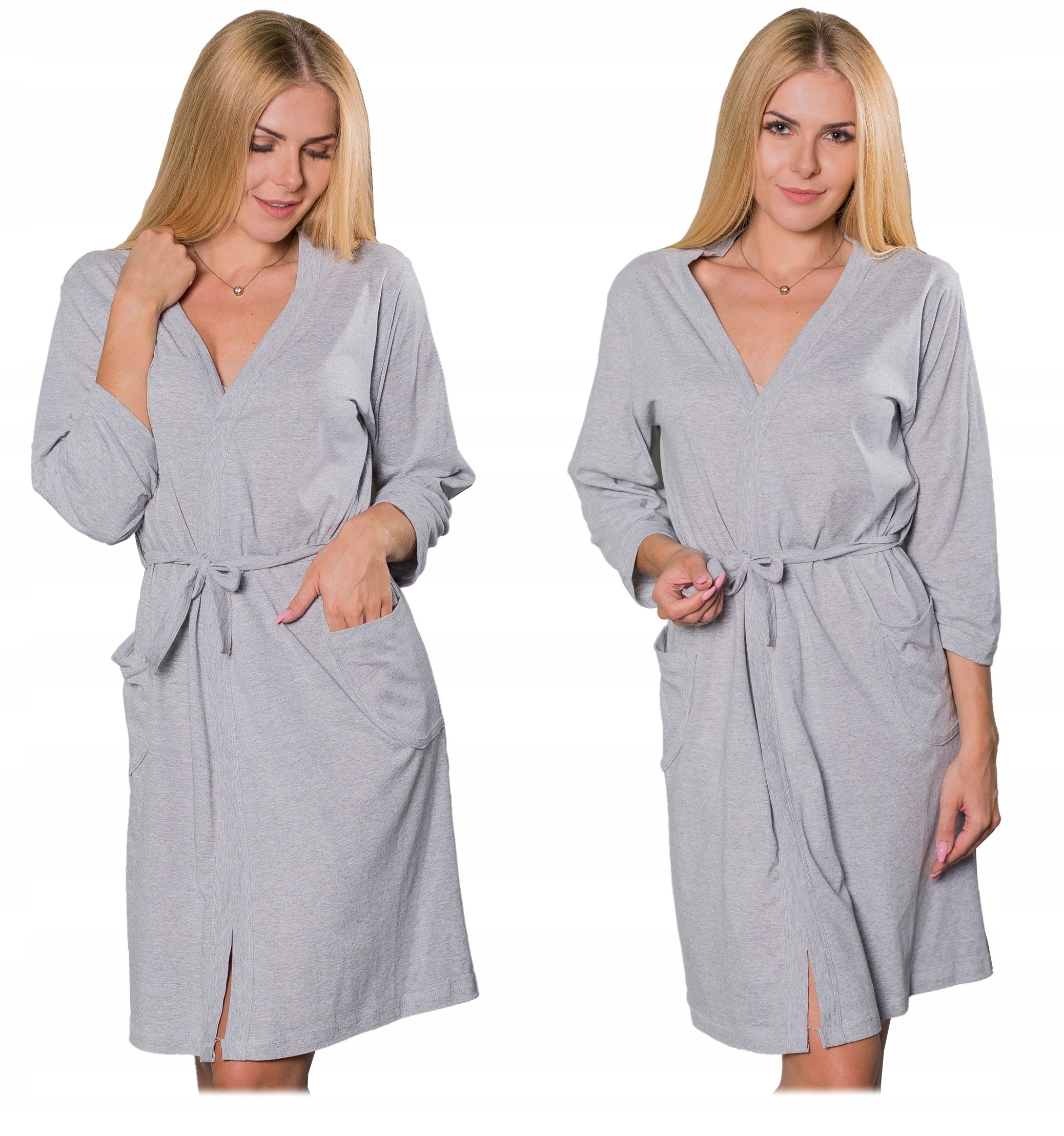 SZLAFROK DO SZPITALA PORODU PODOMKA BAWEŁNA L Rękaw rękaw 3/4