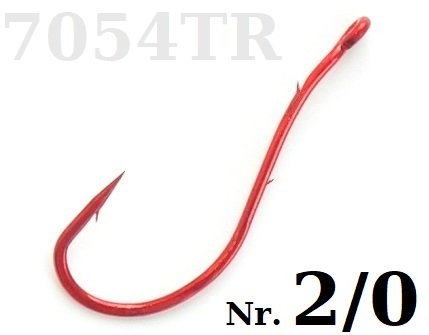 10 x VMC 7054 TR Nr.2/0 WORM HOOK KUTE VANADOWE Kod producenta 7054 TR 2/0