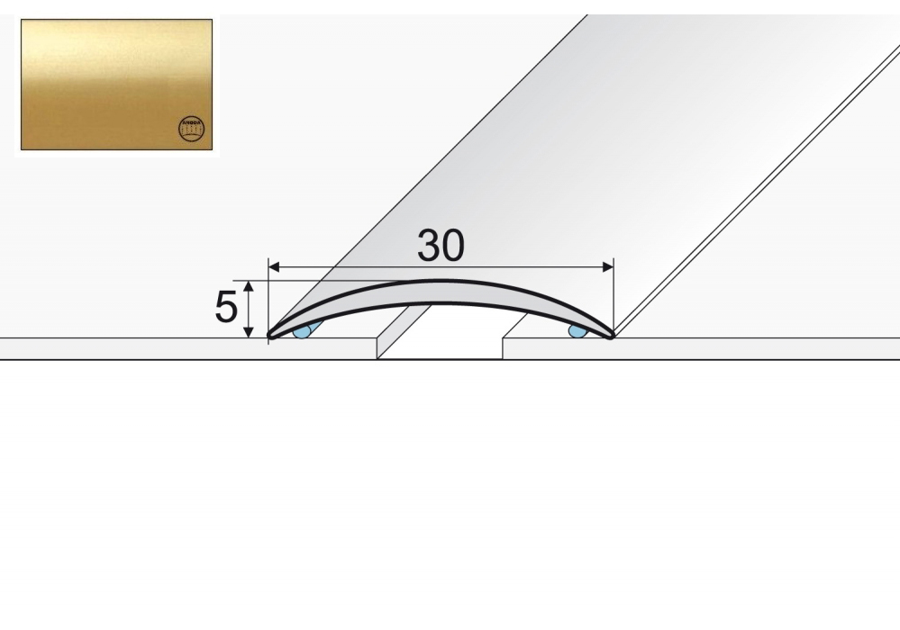 

Listwa łączeniowa A03 aluminiowa 120cm Złoto
