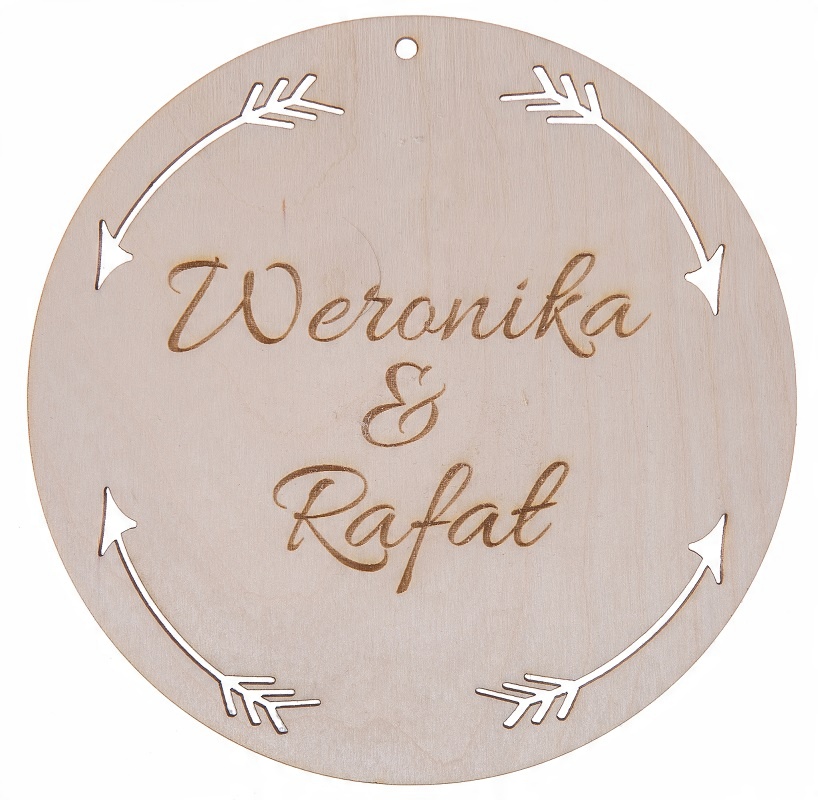 

Zawieszka tarcza Wesele ozdoba Decoupage Grawer !!