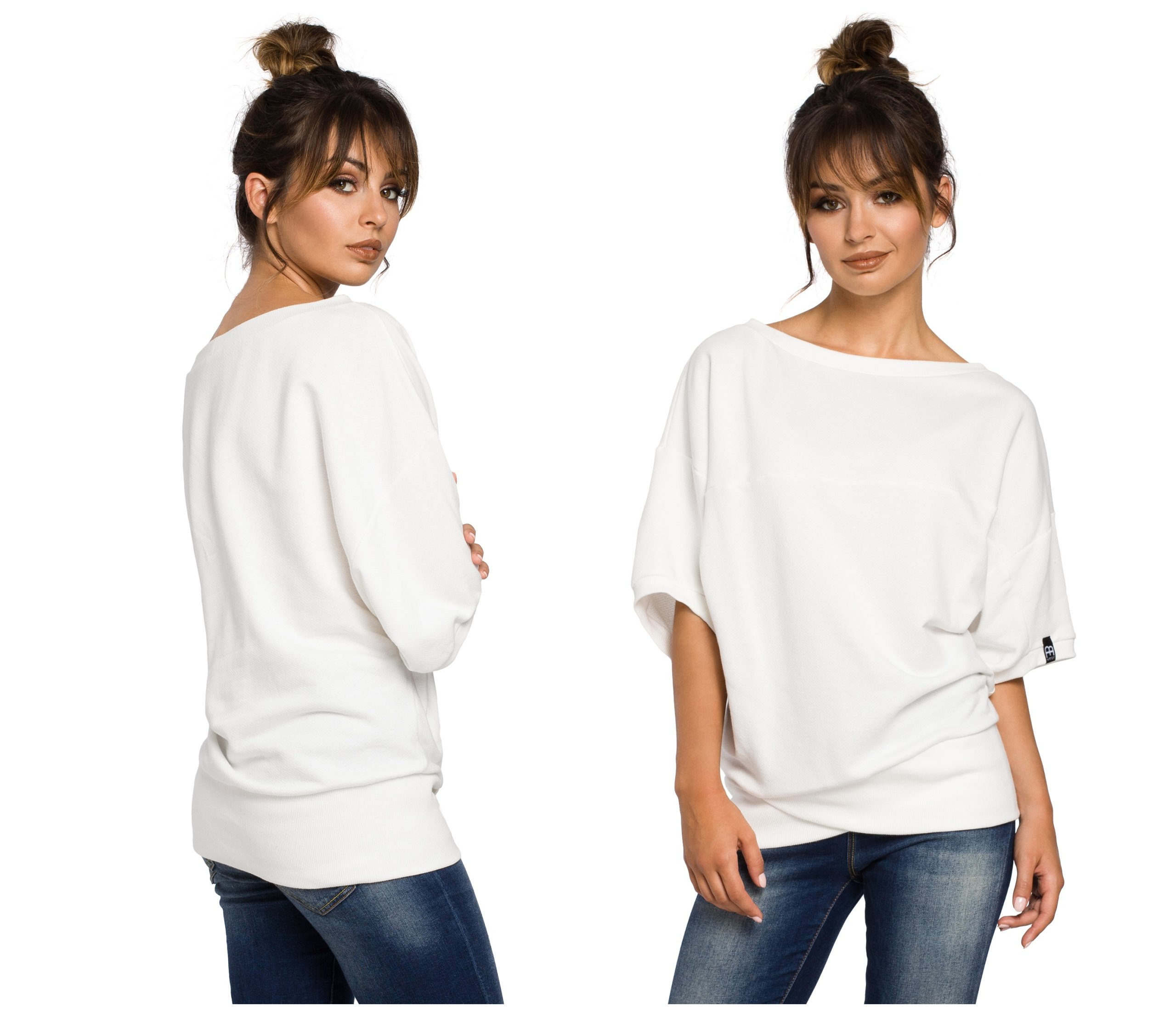

Stylowa Bluza Bawełniana Oversize Bluzka Dresowa