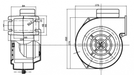 Wentylator dmuchawa do kotła pieca RV 13 AMR Kod producenta RV13 AMR