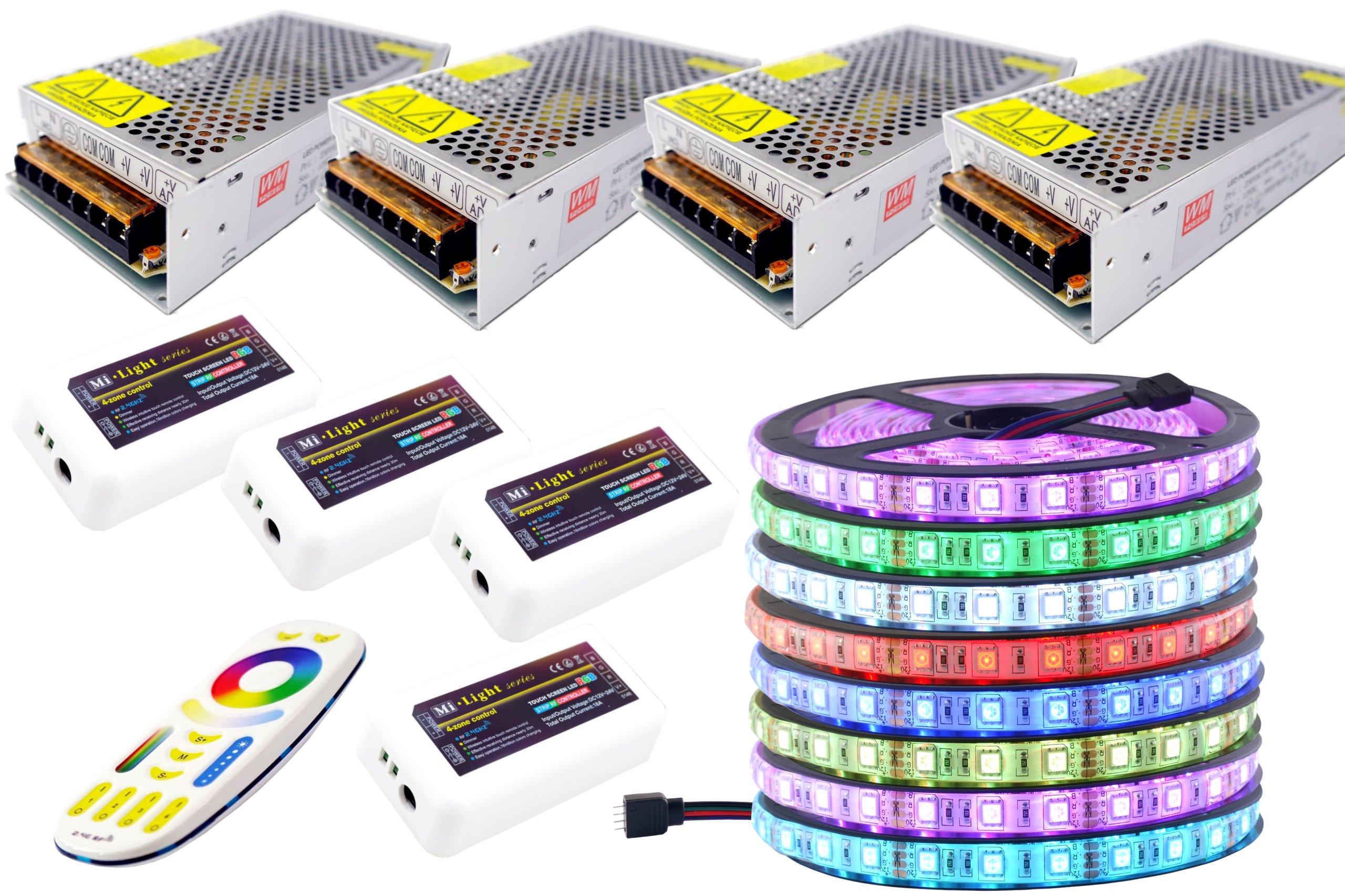 Set Led 300 Rgb 5050 IP65 Mi-Light Premium 40 m