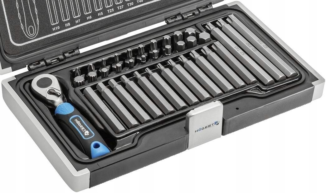 Bity 10mm IMBUS TORX SPLINE 37el z grzechotka Producent code HT1R466