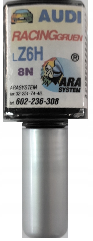 AUDI LZ6H 8N RACINGGRUEN LAKIER SAMOCHODOWY ZAPRAWKA DO RYS 10 ML ARASYSTEM