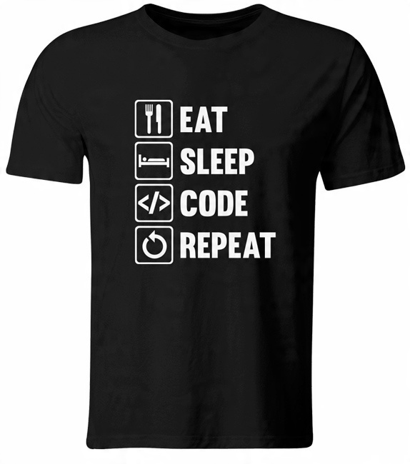 

Koszulka Eat Sleep Code Repeat Dla Programisty S