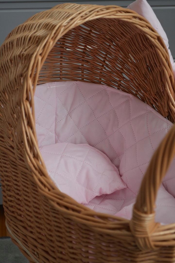 Wózek wiklinowy dla lalek NATURALNY z wikliny Seria Wózek