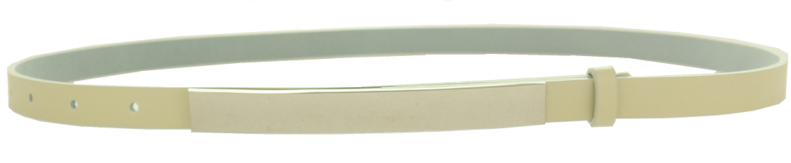 

Pasek Ecru blacha klamra Mirror Belt Skórzany Pl