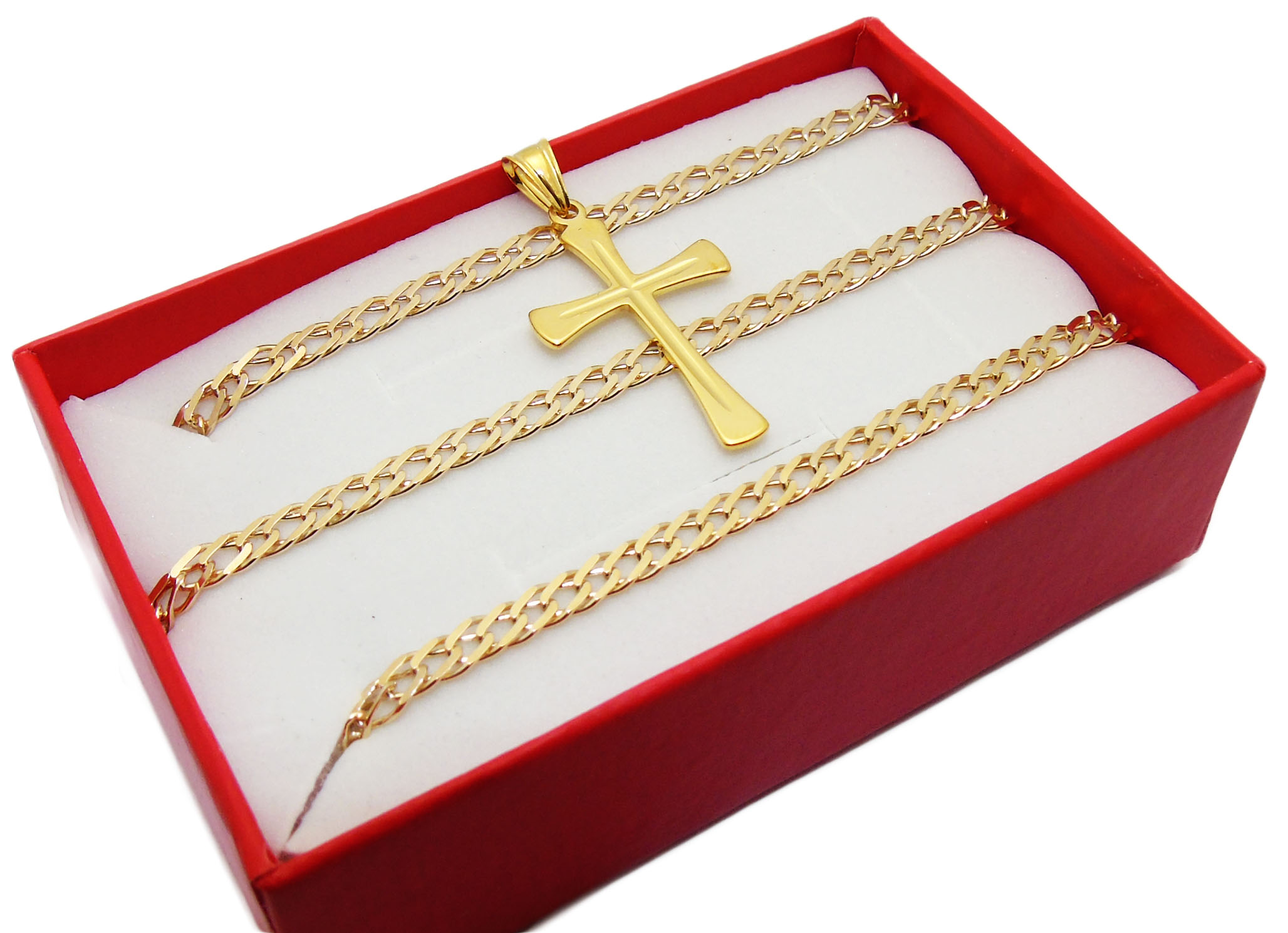 

Pozłacany Srebrny Łańcuszek 50 cm Srebro Pozłacane