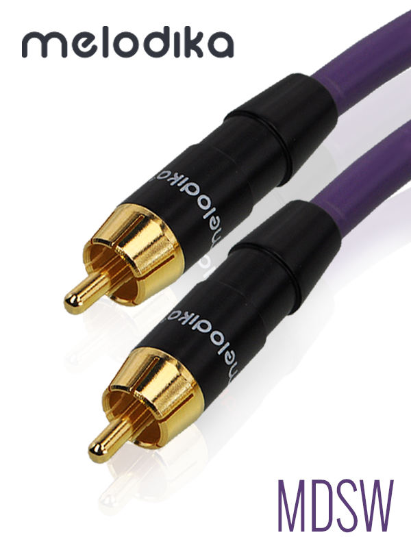 Kabel przewód do subwoofera Melodika MDSW100 standardowy RCA - RCA 10 m EAN (GTIN) 5907609002822