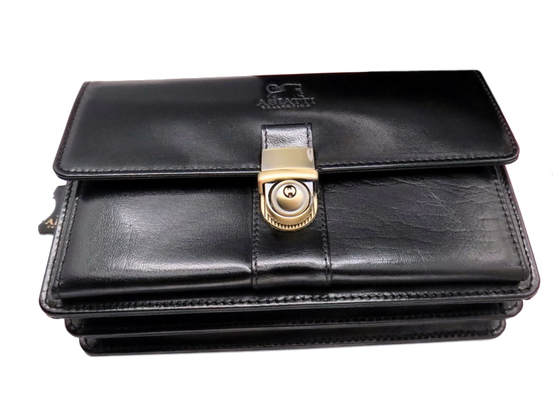 EKSKLUZYWNA SKÓRZANA SASZETKA MĘSKA ABIATTI GRUBA SKÓRA NATURALNA ORGANIZER EAN (GTIN) 5904815610216