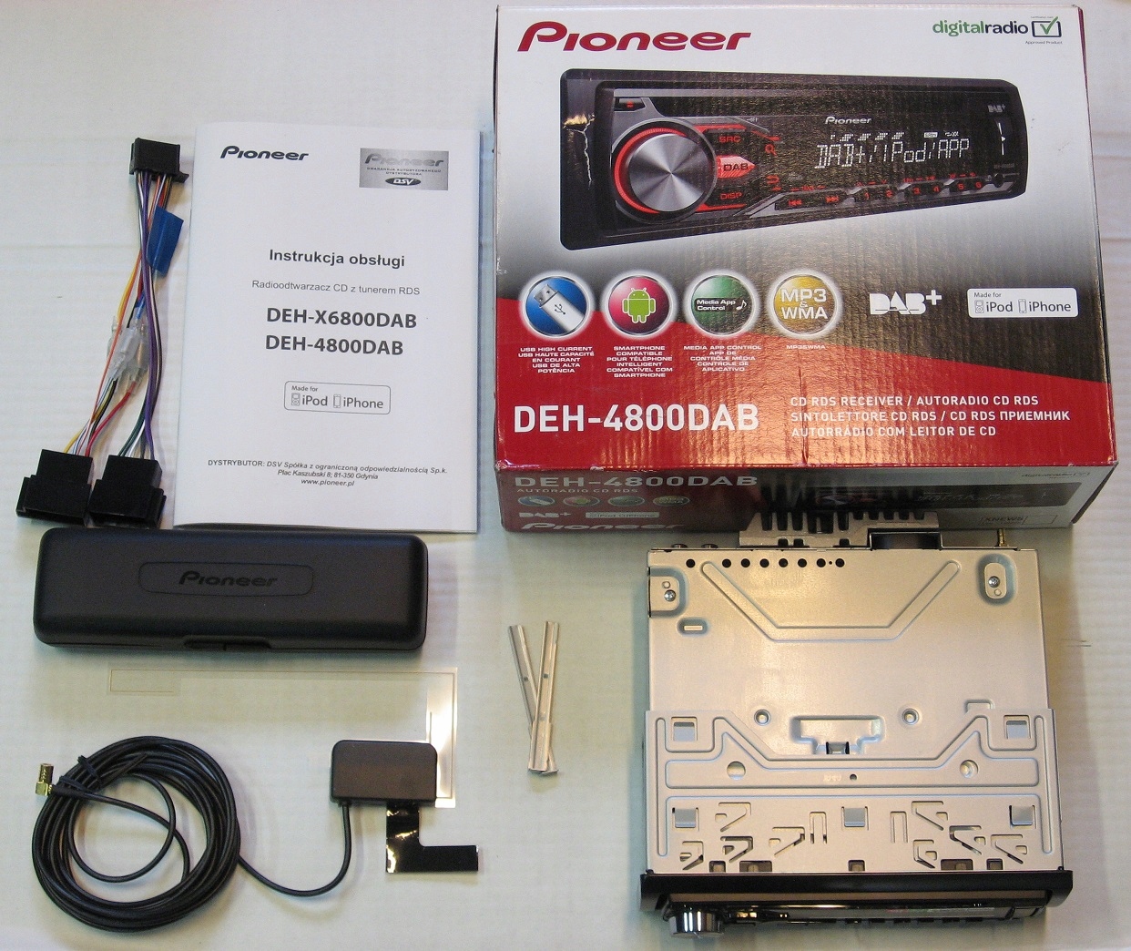 Pioneer DEH-4800DAB + DAB антенна, USB SPOTIFY CD Product Height 5 см