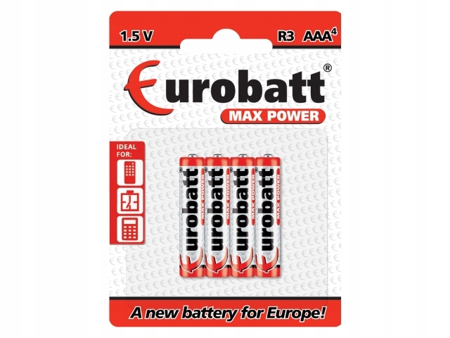 

Bateria Aaa 1,5V R3 Eurobatt Max Power 4SZT