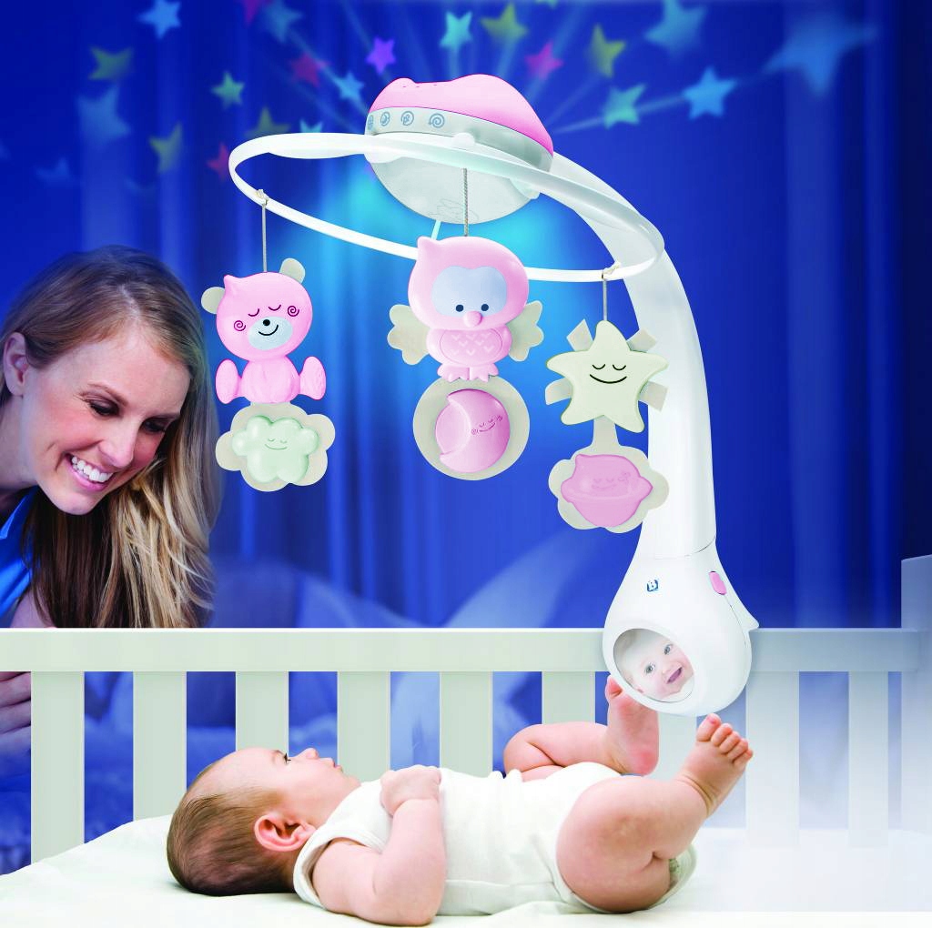 B-Kids MUZYCZNA KARUZELA Projektor Lampka 3w1 Pink Płeć chłopcy dziewczynki