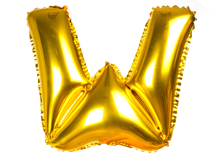 

Balony Foliowe Literki 40CM Balon Literka Złota W