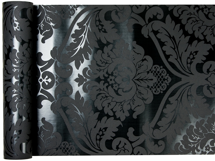 

czarna Tapeta kolekcja black & white ornament