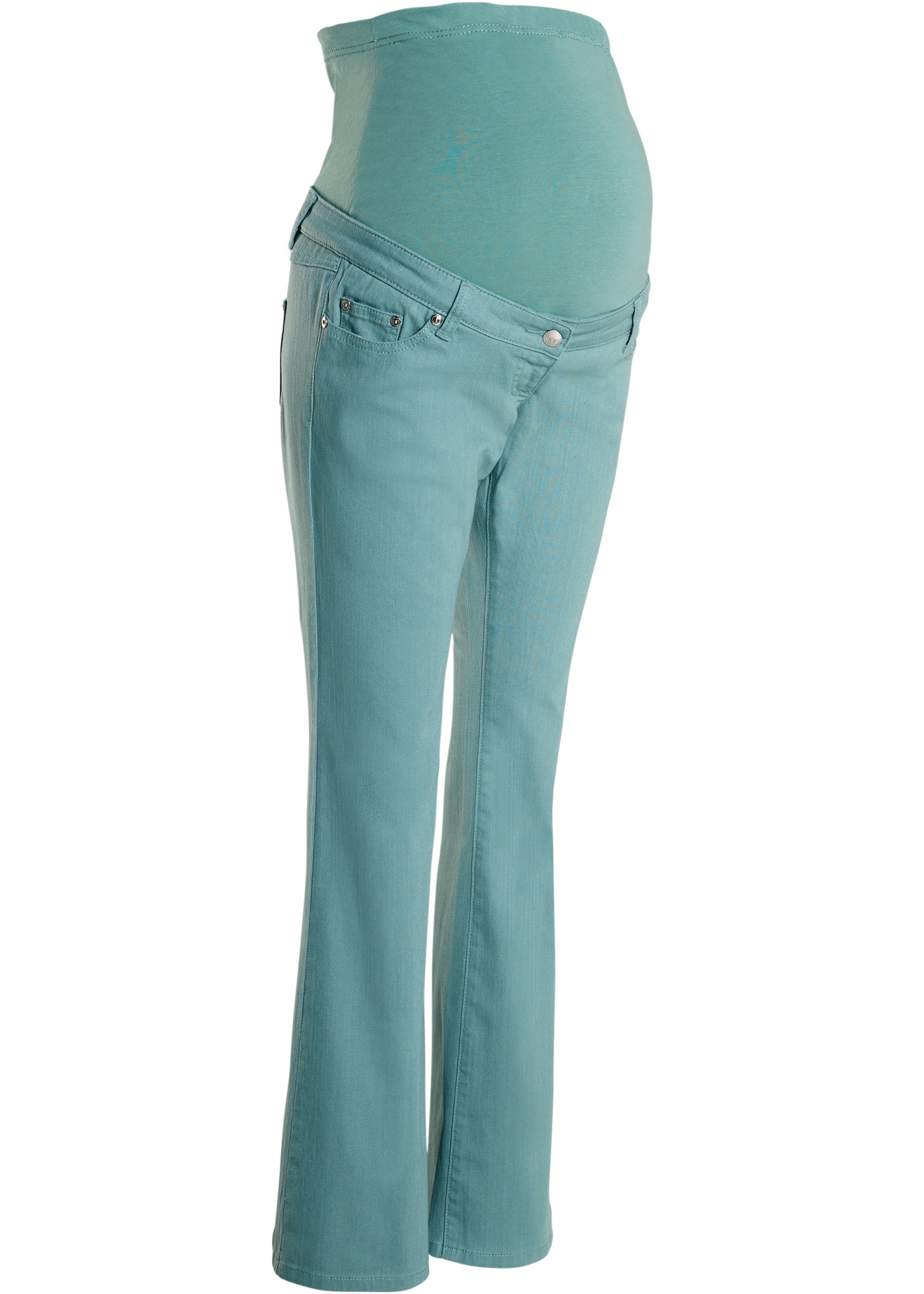 Spodnie ciążowe 44 bootcut mineralny niebieski BONPRIX