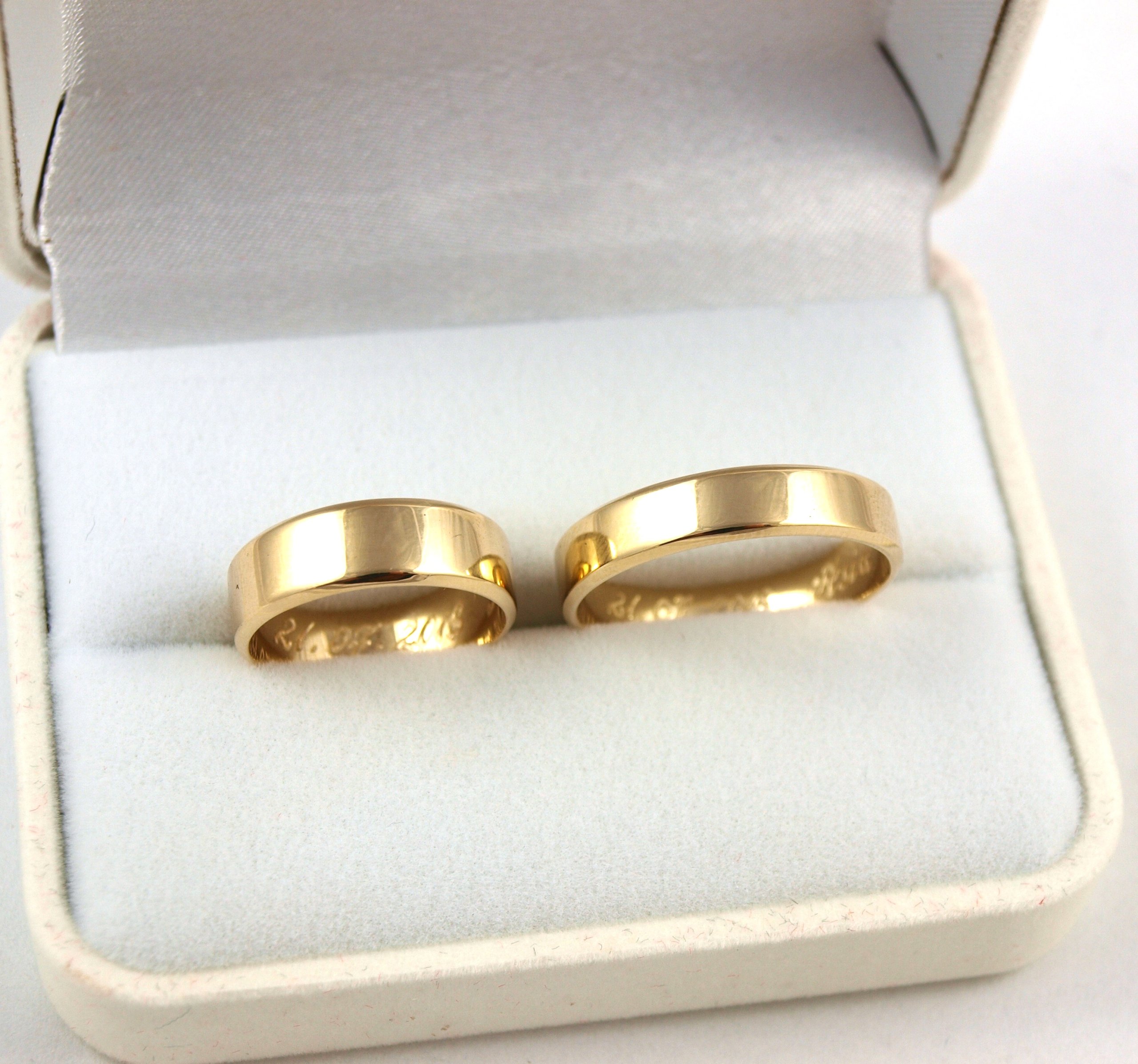 OBRĄCZKI ZŁOTE PŁASKIE FAZOWANE 6MM i 5 MM pr. 585 Marka Inna marka