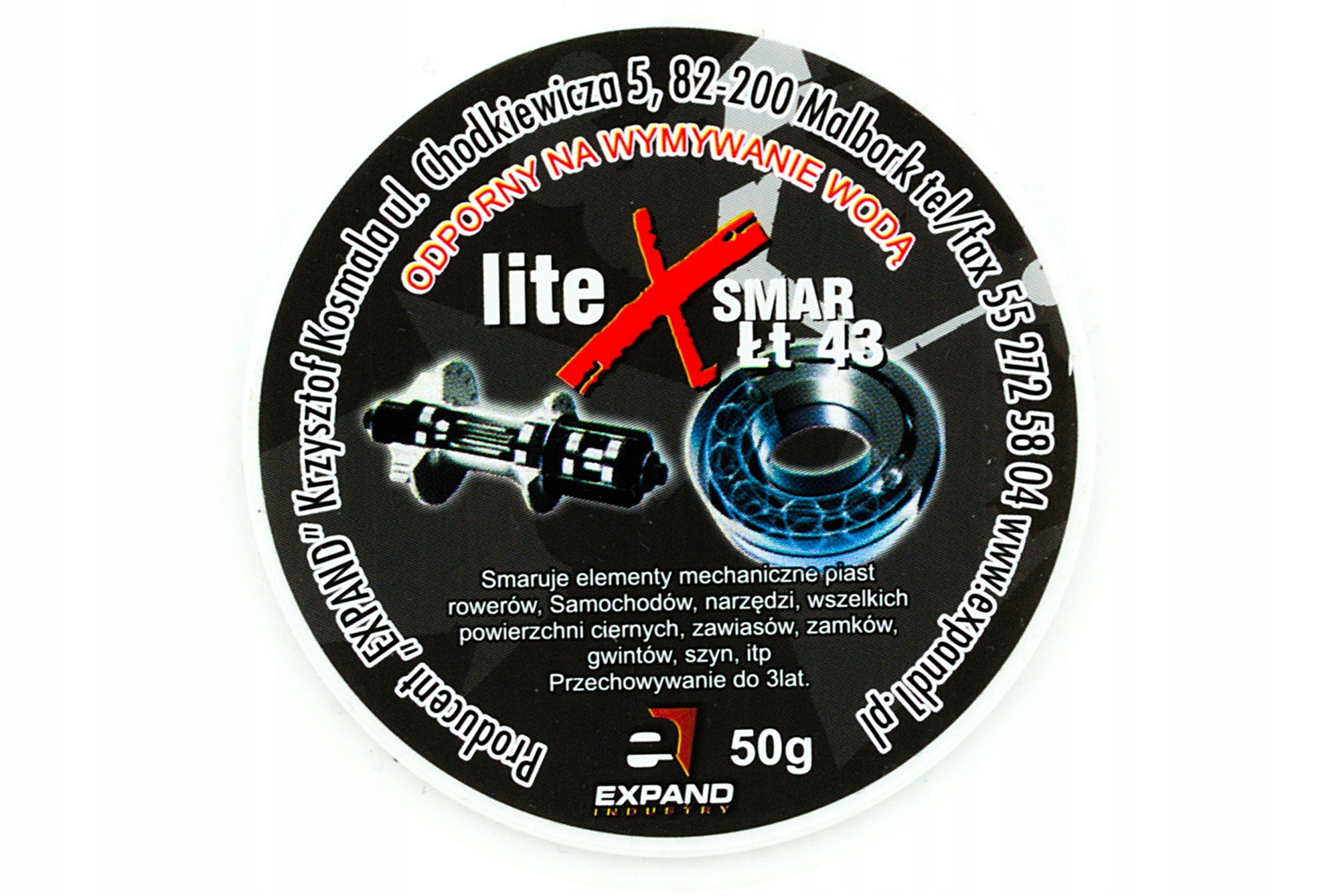 

Expand Uniwersalny Smar do łożysk ŁT-43 pudeł 50g