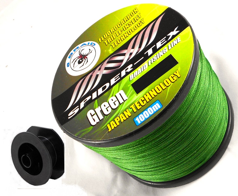 Plecionka SPIDER TEX Zielona 0,22mm OSIEM SPLOTÓW