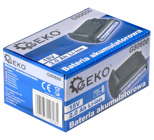 BATERIA AKUMULATOROWA 18V 2Ah AKUMULATOR Li-ion Pojemność akumulatora 2 Ah