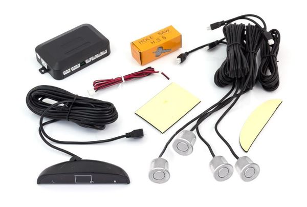 CZUJNIKI PARKOWANIA- COFANIA 4 SZT-WYŚWIETLACZ- CZARNY/SREBRNY Model S