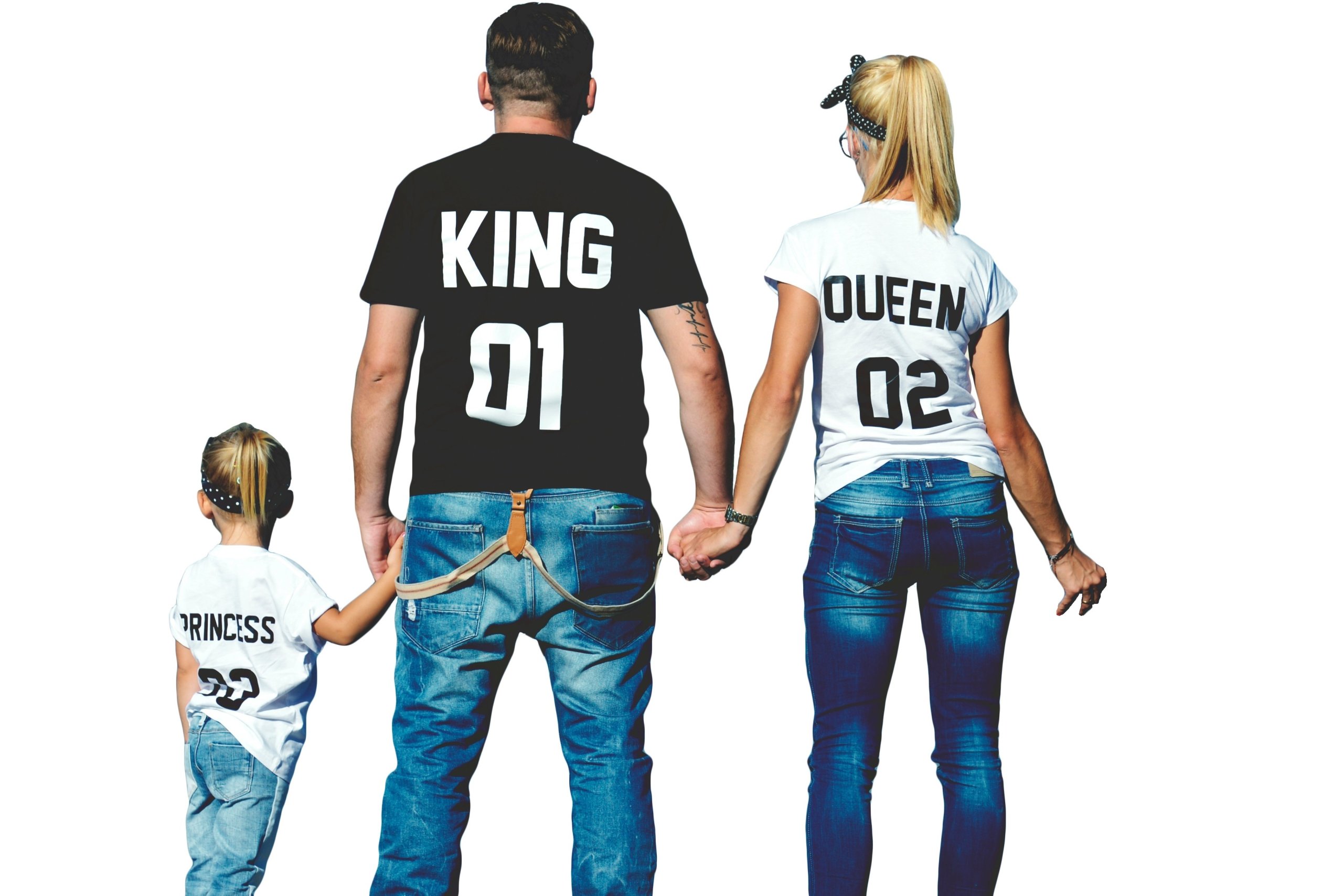 

Koszulki Rodzinne King Queen Princess Zestaw 3szt