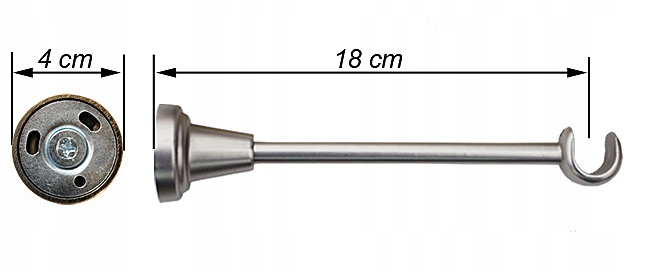 WSPORNIK POJEDYNCZY 16 mm KARNISZ KARNISZE METAL Marka Laur