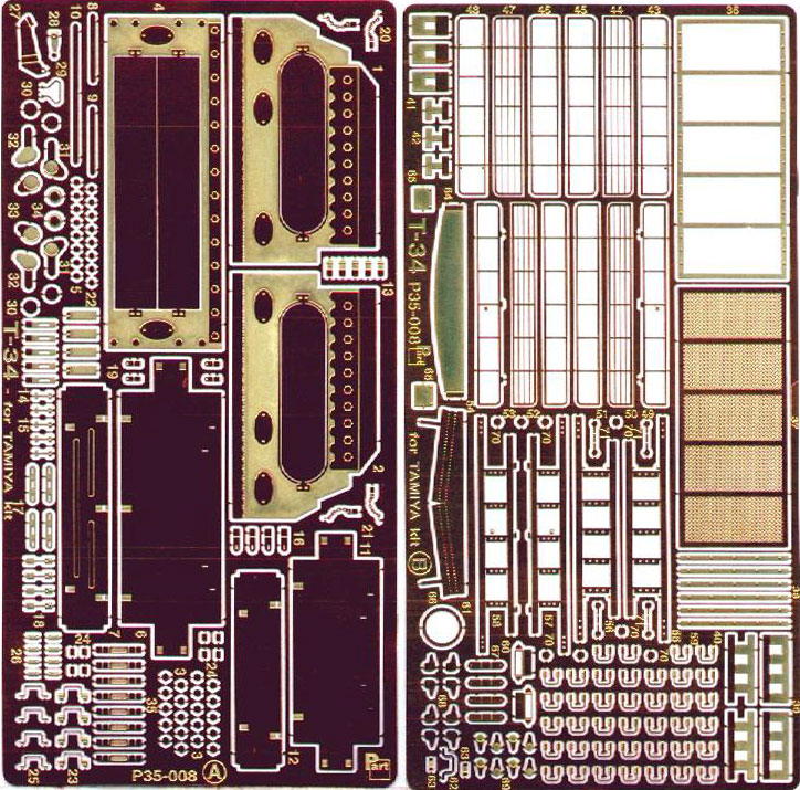 Part P35-008 1/35 T-34, SU-85, SU-122 (Tamiya)