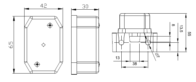 LAMPA OBRYSOWA BIAŁA Z ODBLASKIEM GABARYTOWA LED Producent części Fristom