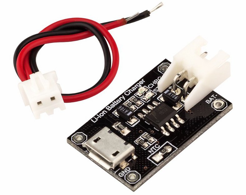 

Ładowarka akumulatorów Li-ion 1A TP4056 microUSB