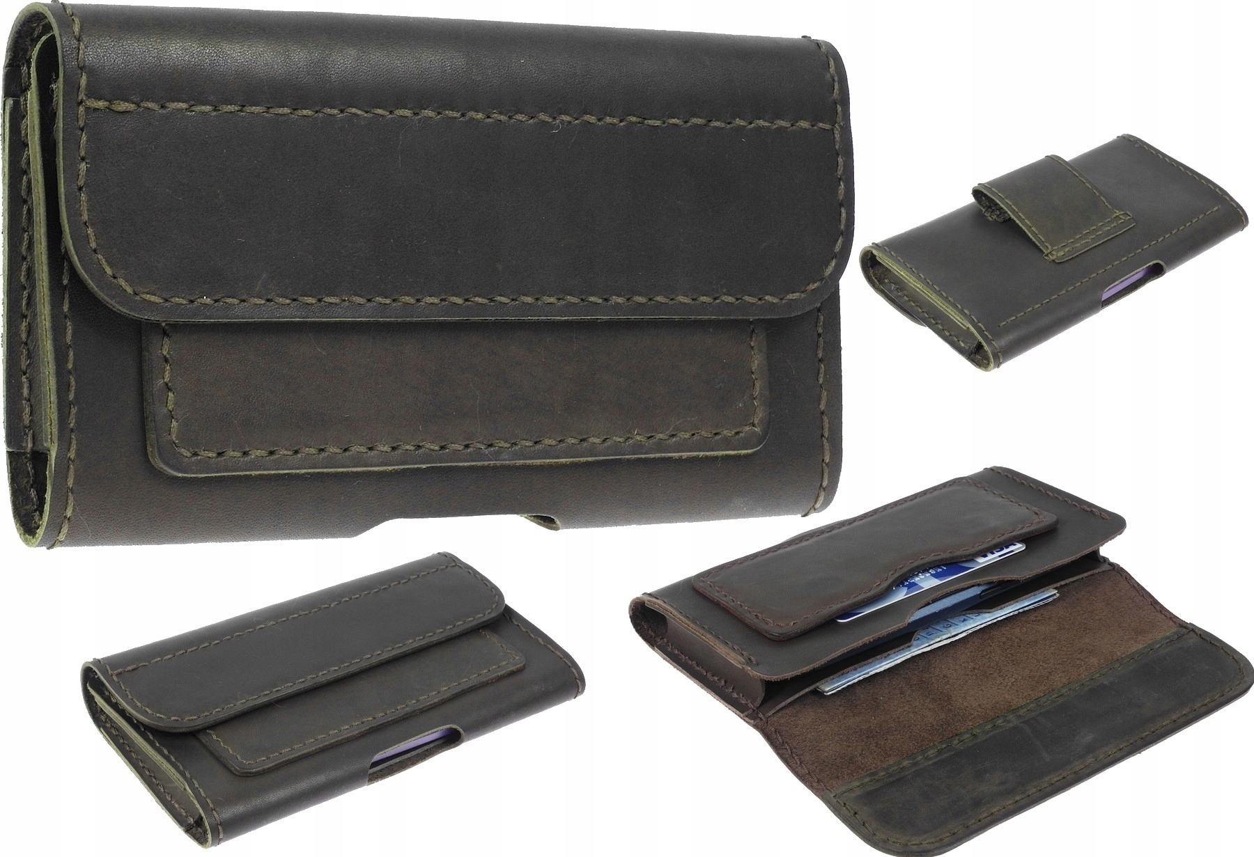 Kabura Koža R. Šitá Hnedá Pre Iphone 11 Pro Max