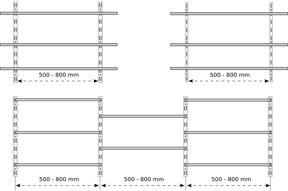 WSPORNIK PÓŁKI DO REGAŁ METALOWY BIAŁY ANGLE 38CM Producent Element System
