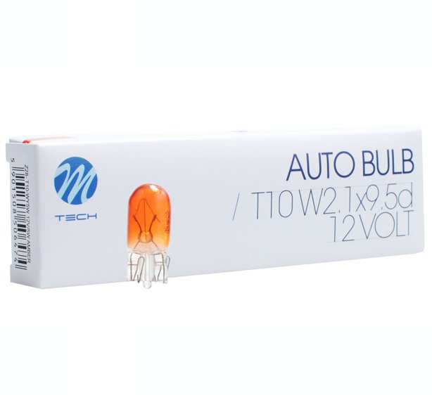 

Żarówka T10 WY5W W2.1x9.5d Pomarańczowa x10szt.