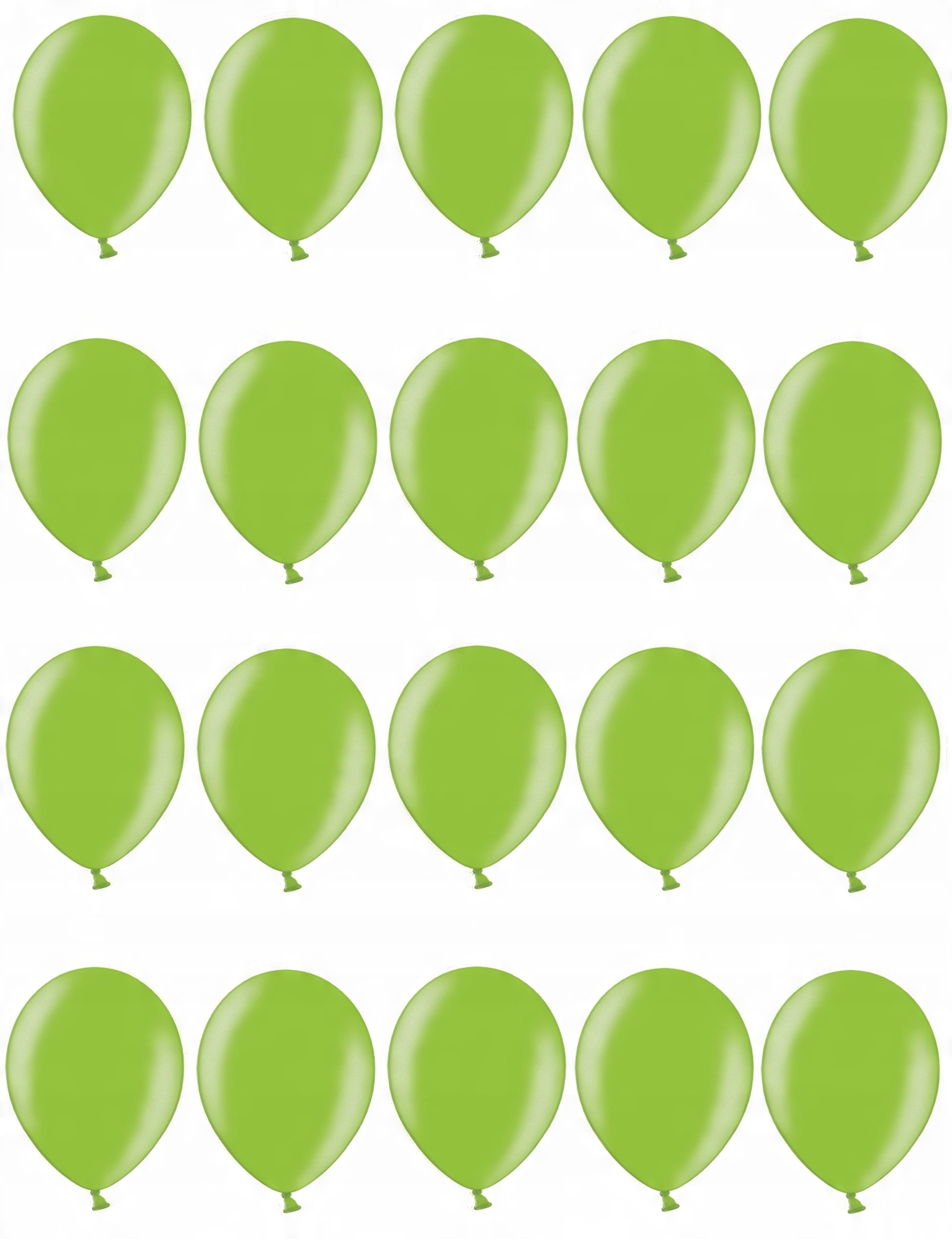 

Balony Limonkowe 25cm Metaliczne 20szt. na ślub