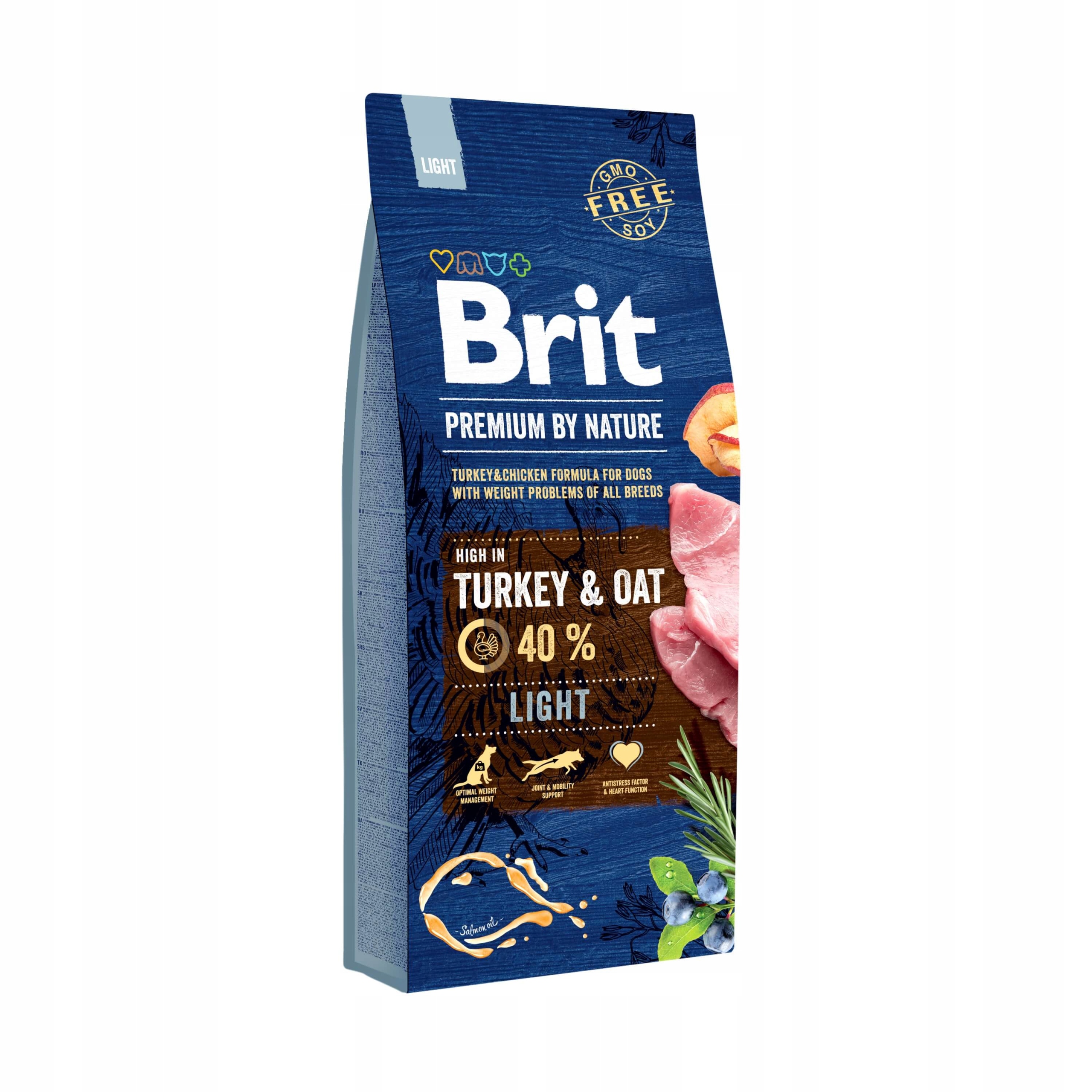 Levně Brit Brit Premium By Nature Light s krůtím masem a ovsem 15 kg