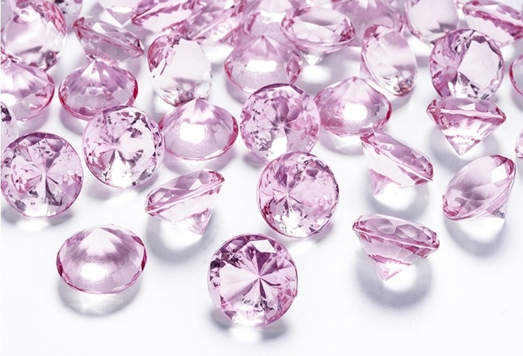 

Diamenty konfetti Jasny Różowy 20 mm 10 sz.